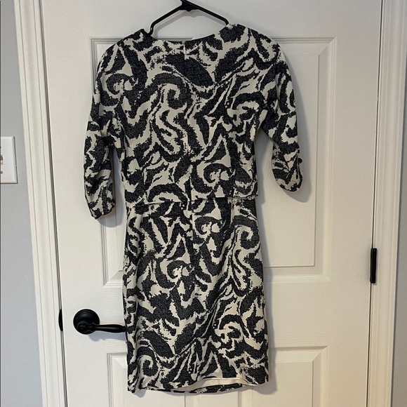 Hugo Boss Blackish Blue and Cream Midi Dress - Picture 9 of 10